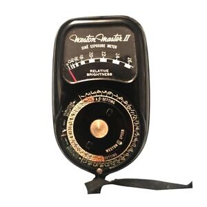 Weston Master II Cine Exposure Meter Black Vintage Selenium Powered Classic